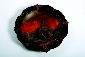 Tři talíře plasticky zdobené hrady Tři talíře plasticky zdobené hrady