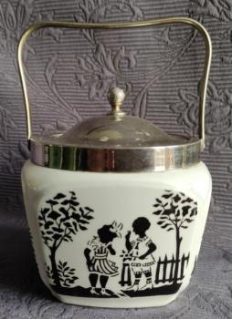 Dóza, cukřenka, Art deco, zn. Jílové u Děčína  Dóza, cukřenka, Art deco, zn. Jílové u Děčína