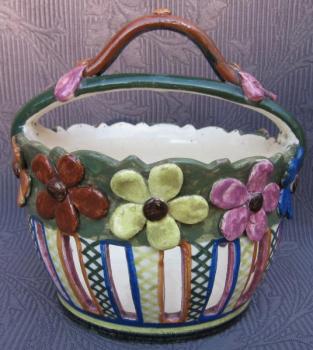 Košíček s květy, ruční malba, zn. Klenčí Košíček s květy, ruční malba, zn. Klenčí
