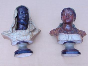 Párové busty Arabové - terakota Párové busty Arabové - terakota