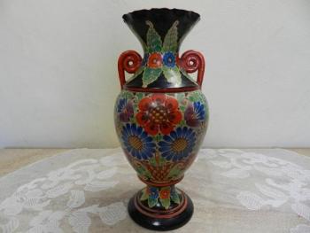 Ručně malovaná váza, 1941, signováno Ručně malovaná váza, 1941, signováno