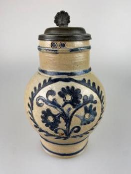 Keramický džbánek s cínovým víčkem P2   Keramický džbánek s cínovým víčkem P2