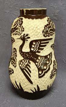 Ferdiš Duša - keramická váza, vzácný ptačí motiv Ferdiš Duša - keramická váza, vzácný ptačí motiv