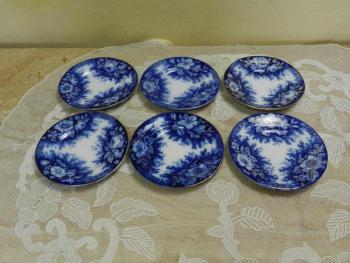 Sada 5 kusů, modrý talíř - A. Nowotny, Altrohlau Sada 5 kusů, modrý talíř - A. Nowotny, Altrohlau