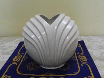 Art Deco bílá keramická váza