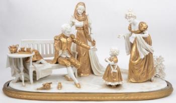 Velké porcelánové sousoší Napoleon s rodinou