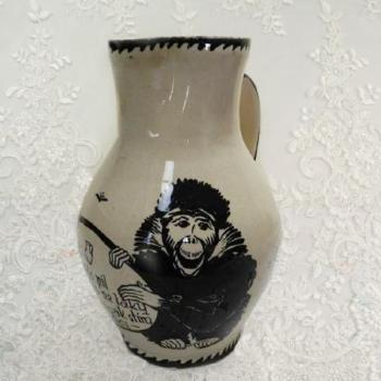 Veliký keramický džbán, opice - Rako